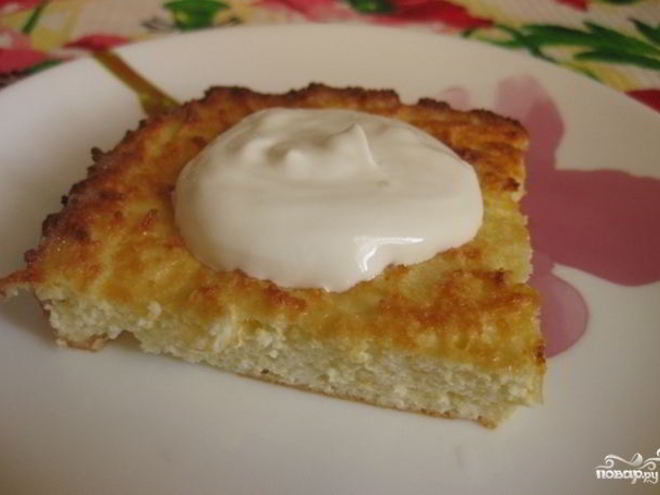 Рецепт творожной запеканки с кукурузной мукой