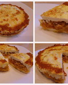 Творожная запеканка с яблочной начинкой