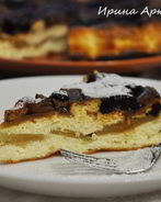 Творожная запеканка с яблочной прослойкой и черносливом