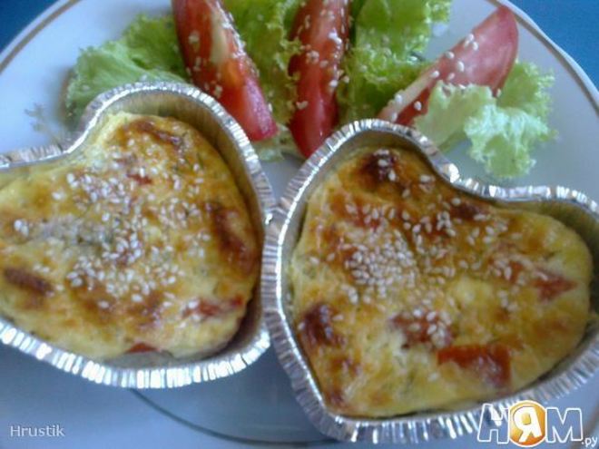 Рецепт творожных мини-запеканок с сыром и овощами