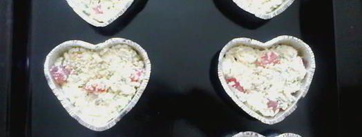 творожные мини-запеканки с сыром и овощами. Шаг 4