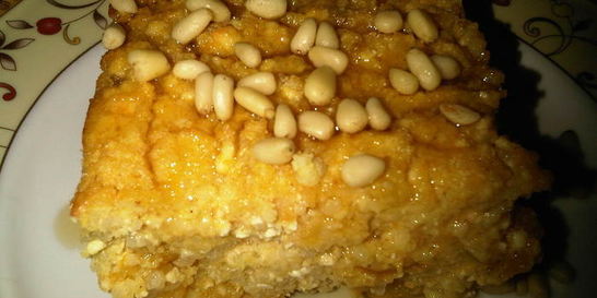 Тыквенная запеканка из пшена и творога