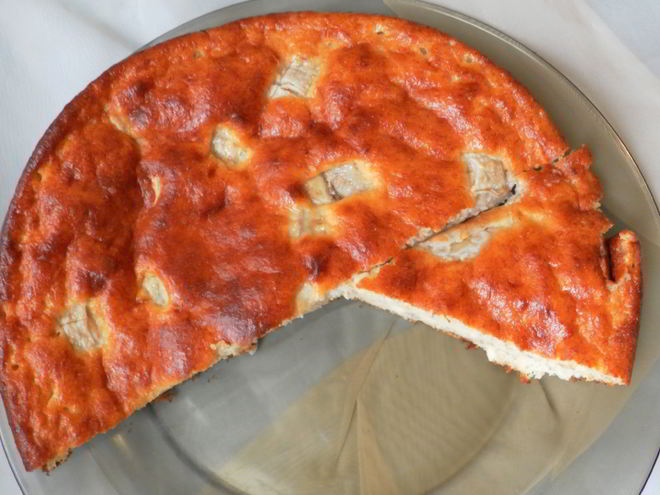 Рецепт воздушной творожно-банановая запеканка