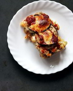 Запеканка c помидорами, баклажанами и сыром