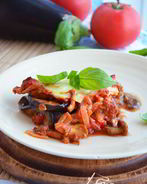 Запеканка из баклажан с лисичками