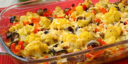 Запеканка из баклажанов и цветной капусты