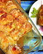 Запеканка из кабачков с фаршем