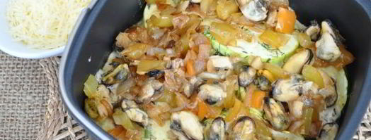 запеканка из кабачков с мидиями. Шаг 9