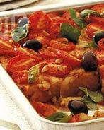 Запеканка из кукурузной крупы с томатами и сыром моцарелла