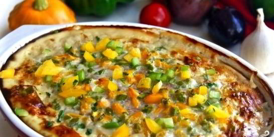 Запеканка из курицы с овощами в духовке