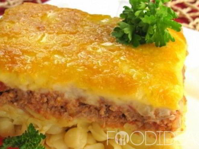 Рецепт запеканки из макарон с фаршем