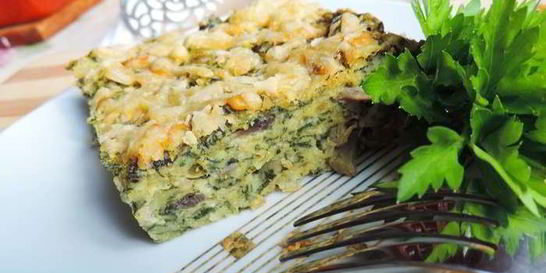 Запеканка из шпината и сыра