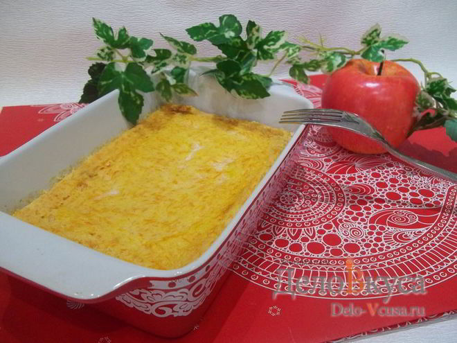 Рецепт запеканки из тыквы с творогом