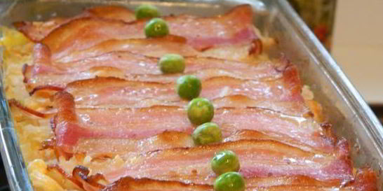 Запеканка картофельная с беконом