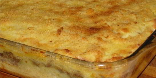 Запеканка картофельная с вареным мясом