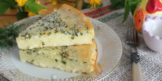 Запеканка на кефире с кукурузной мукой