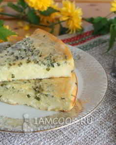 Запеканка на кефире с кукурузной мукой