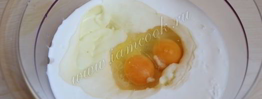 запеканка на кефире с кукурузной мукой. Шаг 3