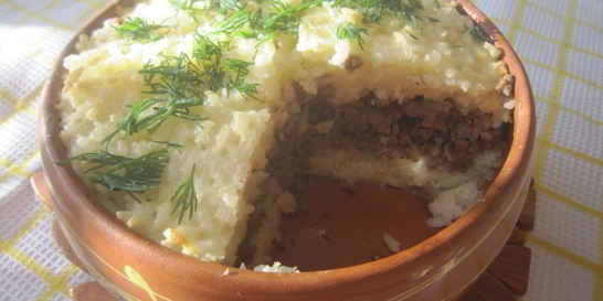 Запеканка рисовая с мясом