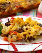 Запеканка с баклажанами и цветной капустой