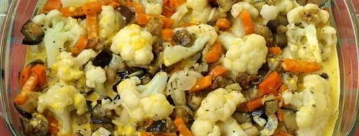 запеканка с баклажанами и цветной капустой. Шаг 9