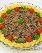 Запеканка с грибами и картофельным пюре