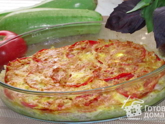 Рецепт запеканки с кабачками, фаршем и рисом