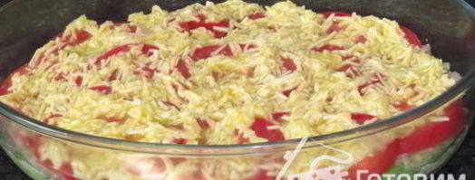 запеканка с кабачками, фаршем и рисом. Шаг 9