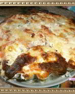 Запеканка с красной рыбой и овощами