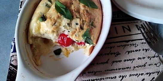 Запеканка с помидорами черри