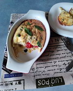 Запеканка с помидорами черри