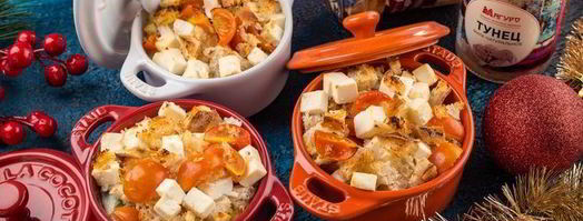 запеканка с тунцом, овощами и брынзой. Шаг 6