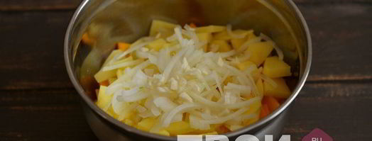 запеканка с тыквой в мультиварке. Шаг 3