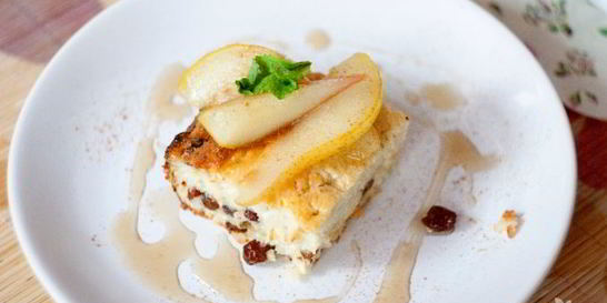 Запеканка творожная с изюмом в духовке