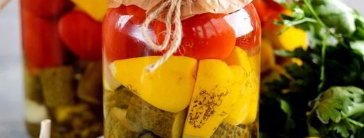 ассорти из помидоров, огурцов и патиссонов на зиму. Шаг 8