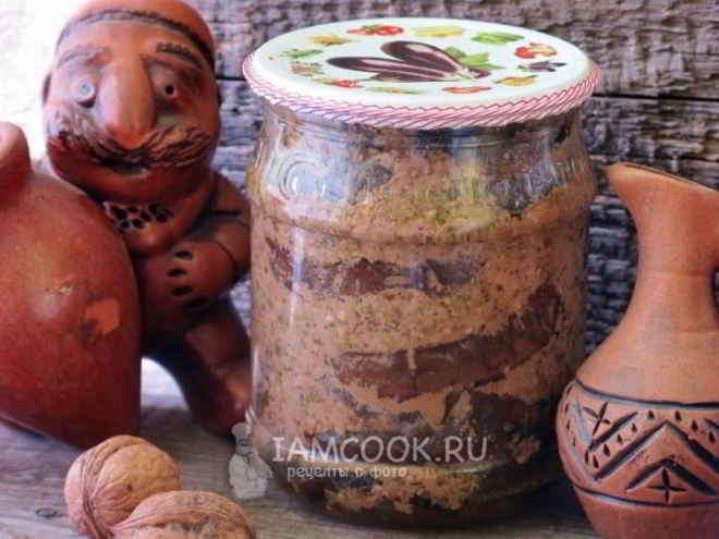 Рецепт баклажанов в ореховом соусе на зиму