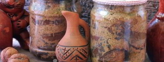 баклажаны в ореховом соусе на зиму. Шаг 19