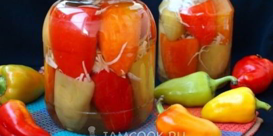 Болгарский перец с капустой на зиму