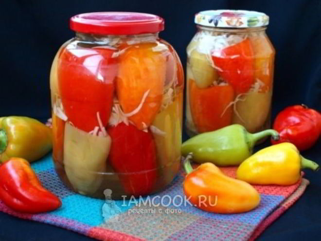 Рецепт болгарского перца с капустой на зиму