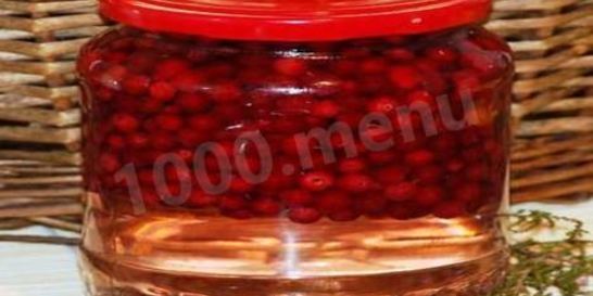 Брусника на воде с сахаром