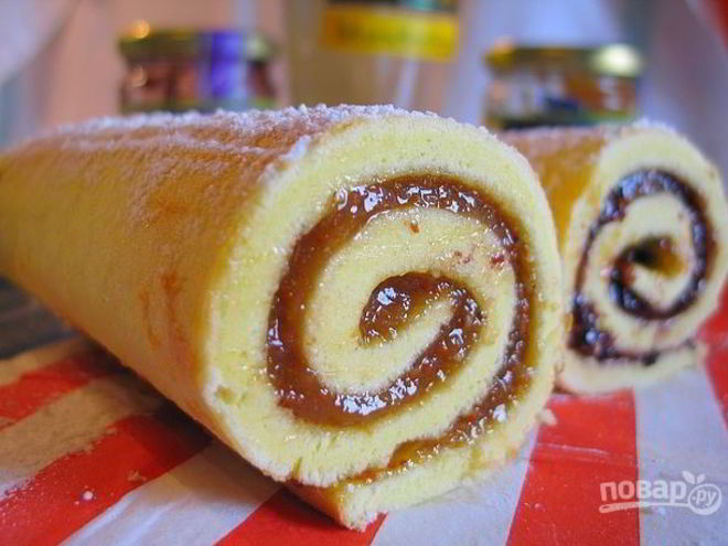 Рецепт рулета с джемом