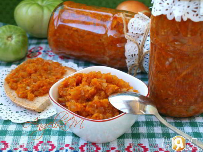 Рецепт икры из зеленых помидоров на зиму