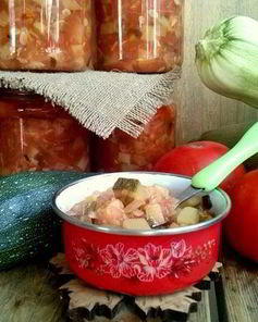 Кабачки в томате на зиму