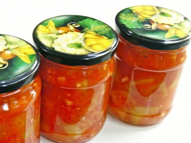 Рецепт кабачков, жареных в томатном соусе, на зиму