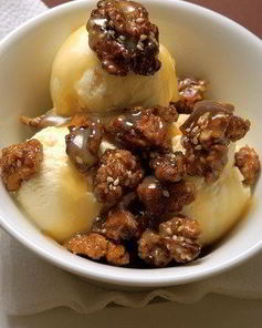 Карамелизованные грецкие орехи с солью