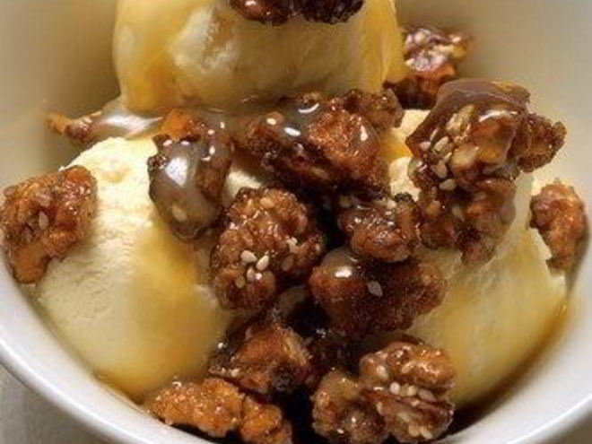 Рецепт карамелизованные грецкие орехи с солью