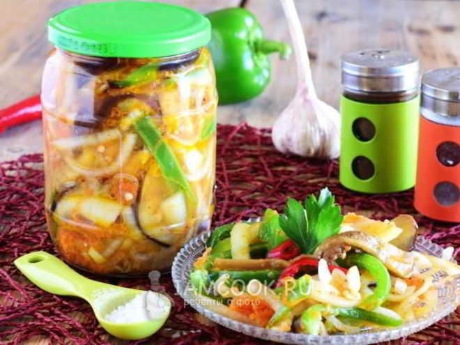 Рецепт хе из баклажанов на зиму