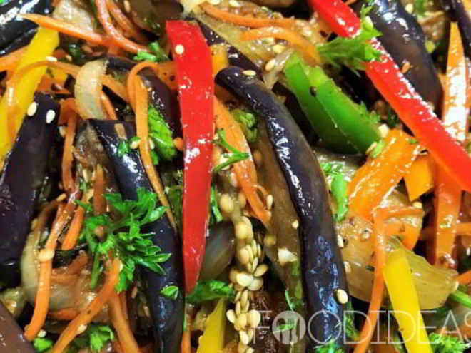 Рецепт хе из баклажанов