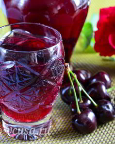 Быстрый компот из черешни