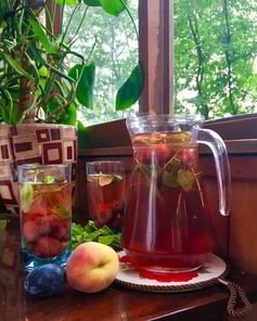 Клубничный компот с мятой